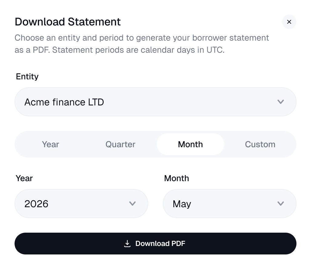 Download statements